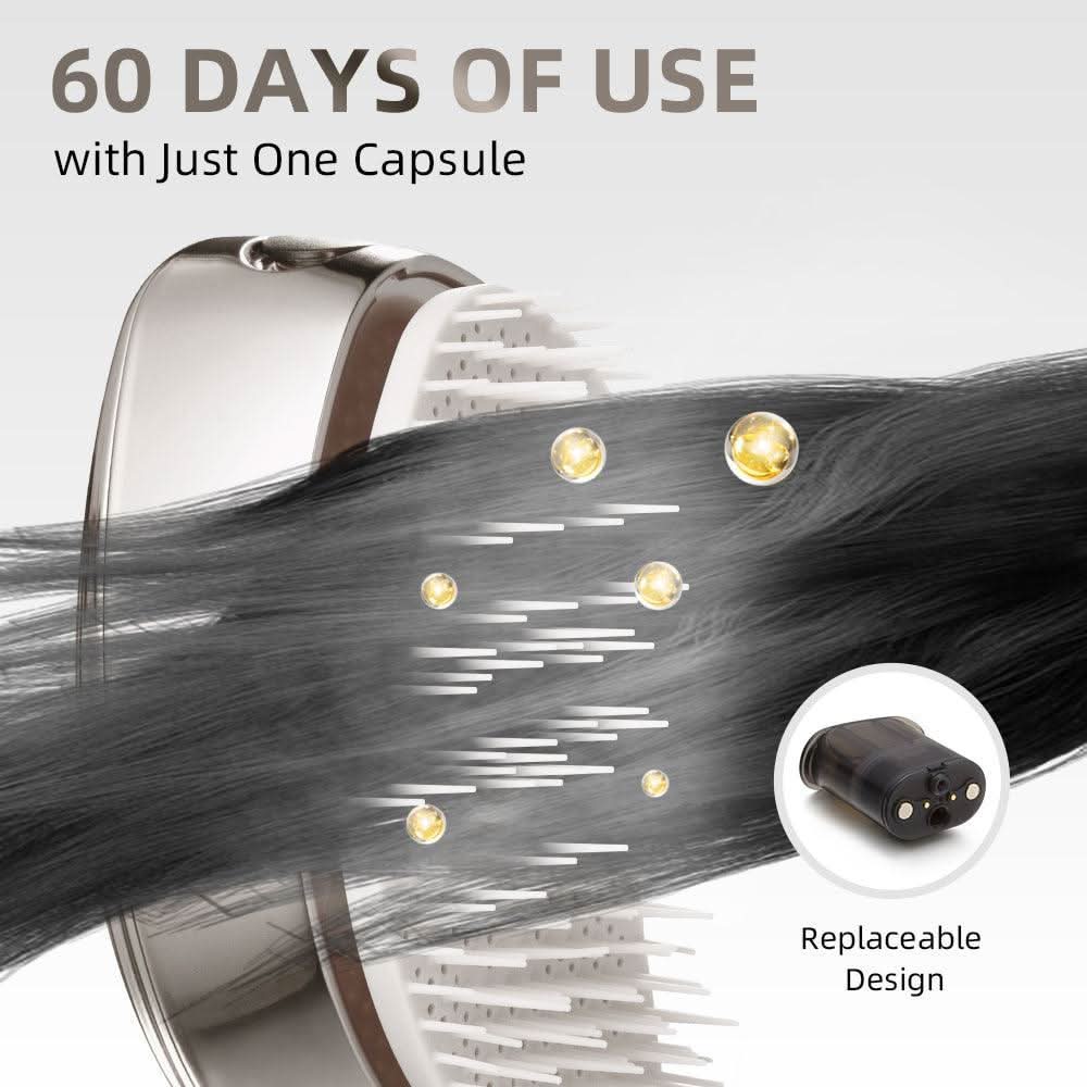 KUMI Electric Detangling Brush + Oil Capsule Set