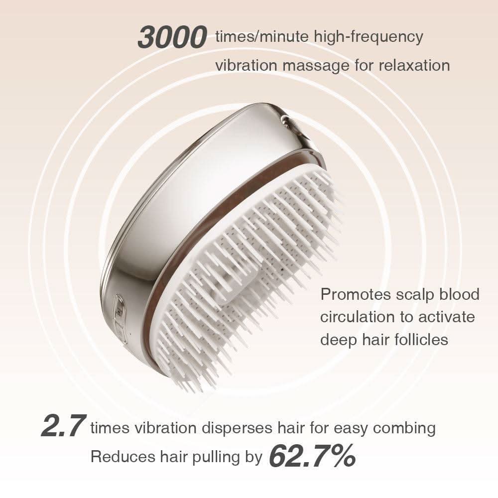 KUMI Electric Detangling Brush & Scalp Massager