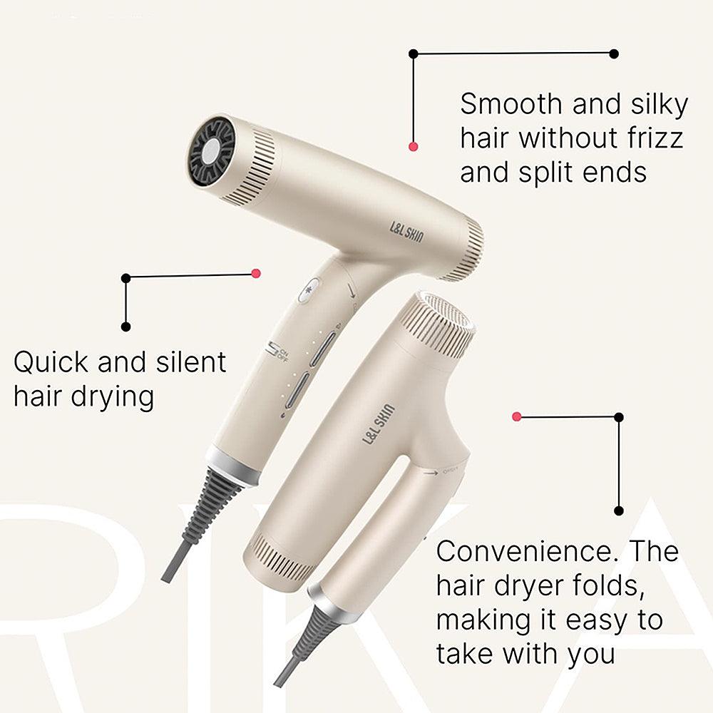 RIKA hair dryer + diffuser + KUMI detangling comb