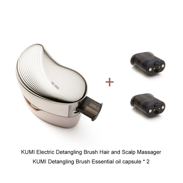 KUMI Electric Detangling Brush + Oil Capsule Ritual Set